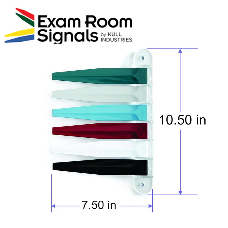 Kull Industries Exam Room Flags, Medical Door Flags for Doctor Offices, Hospitals, Clinics, Easy Identification, Durable, Reliable Room Status Sign, Designer Colors, 6 Flag System, 7-Inch - Image 3